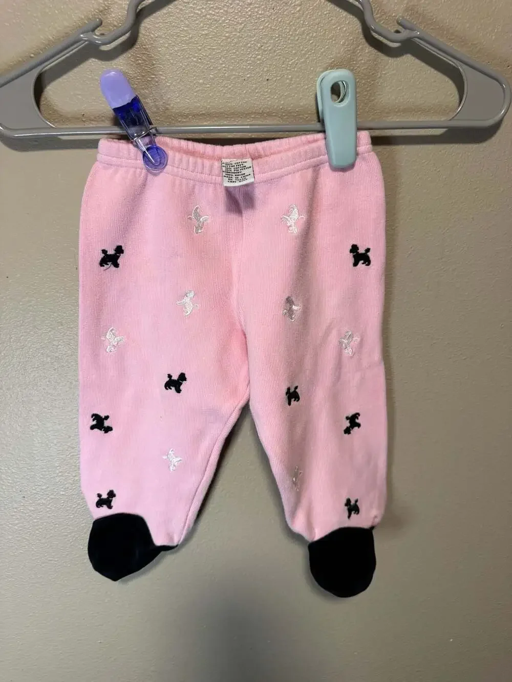 Vintage Okie Dokie Poodle Outfit 6/9M Pink Black
